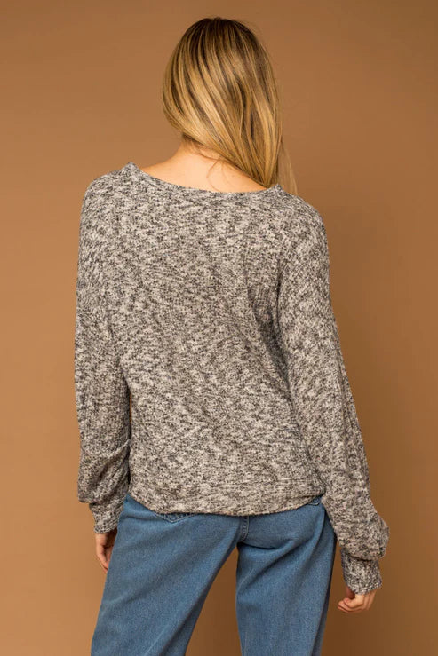 Ruching Sleeve Sweater