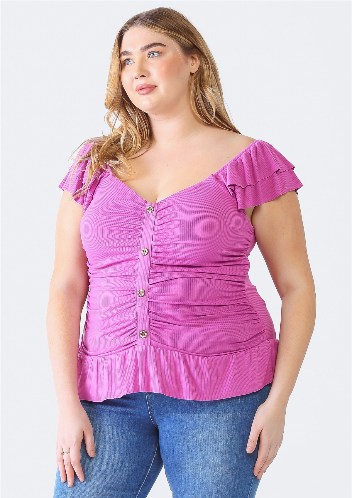 Plus Size Button up top