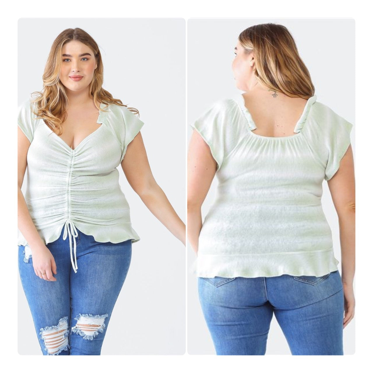 Plus Size Short Sleeve Top
