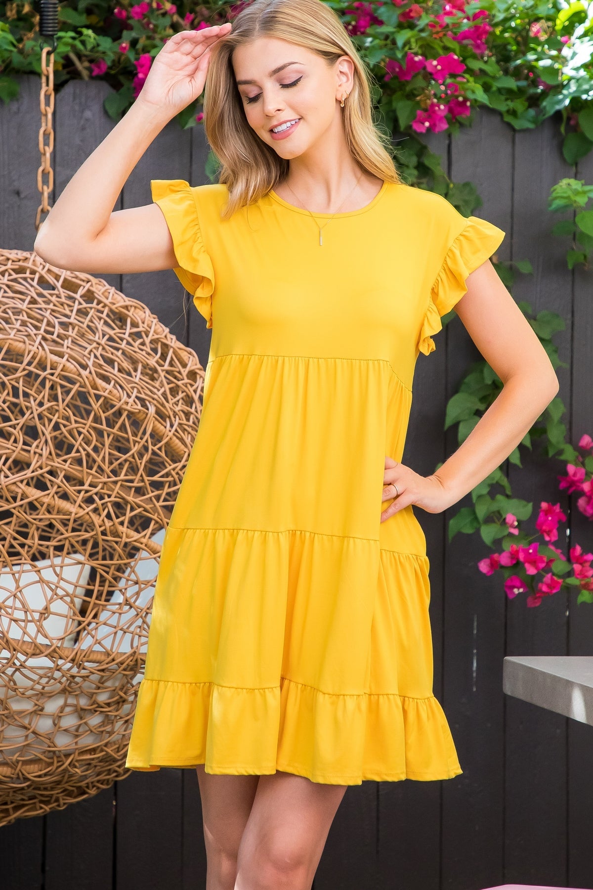 Ruffle Sleeve dress