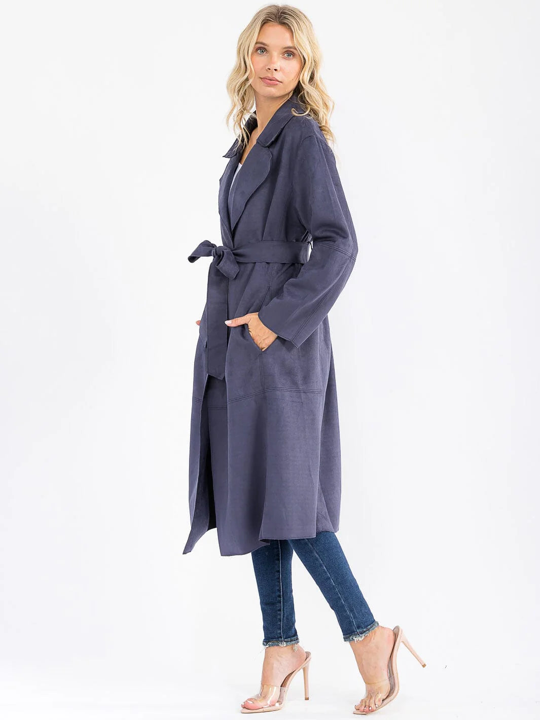 Timeless Suede Trench-Lightweight & Stylish