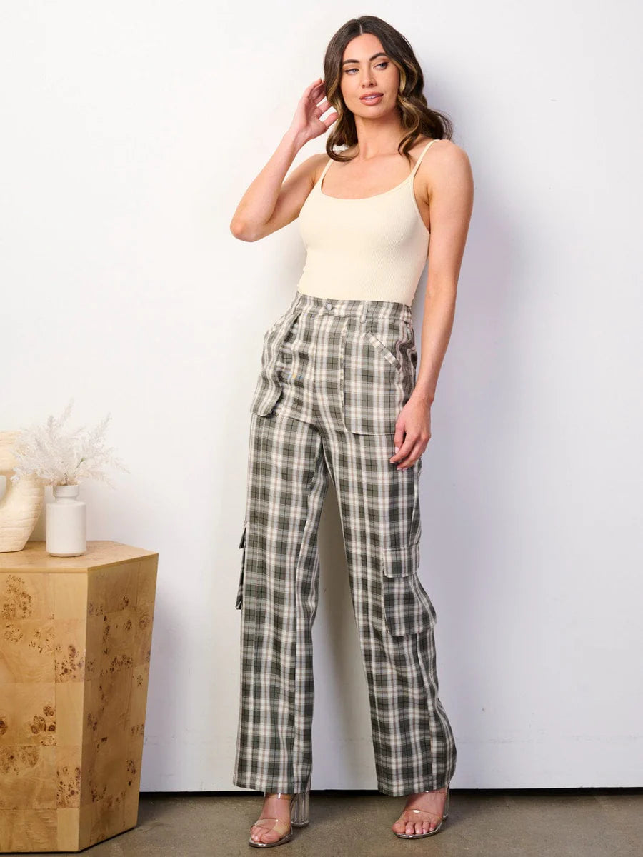 Womens Button Closure Pants