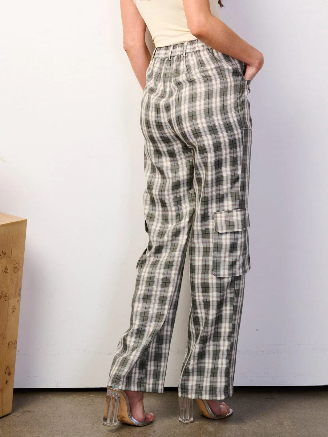 Womens Button Closure Pants