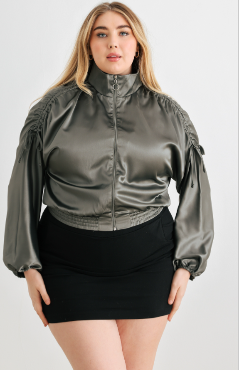 Plus Size bomber Jacket