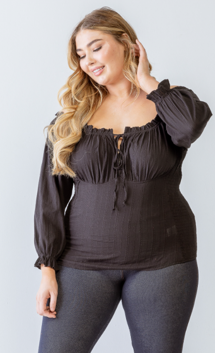 Plus Size off the shoulder top